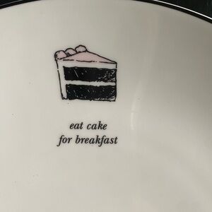 Kate Spade White Lenox “Eat Cake 🎂 For Breakfast “